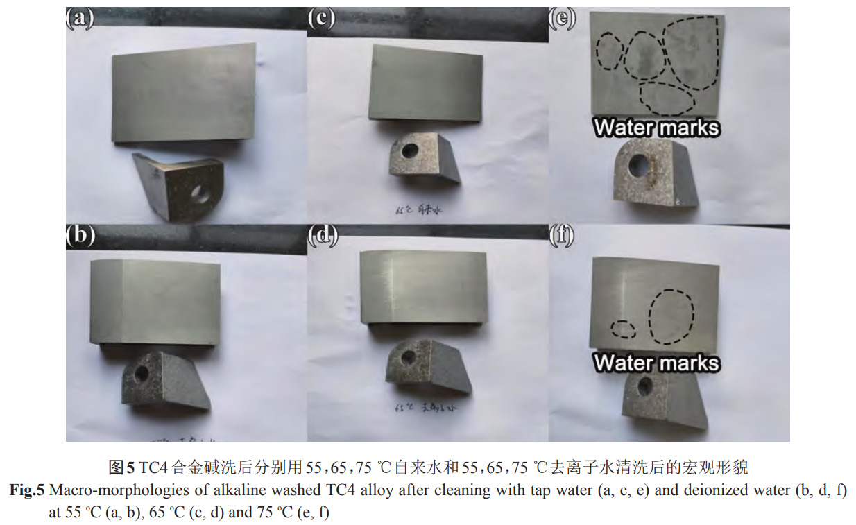 鈦合金零件表面堿洗及水洗留痕形成機制與腐蝕過程控制